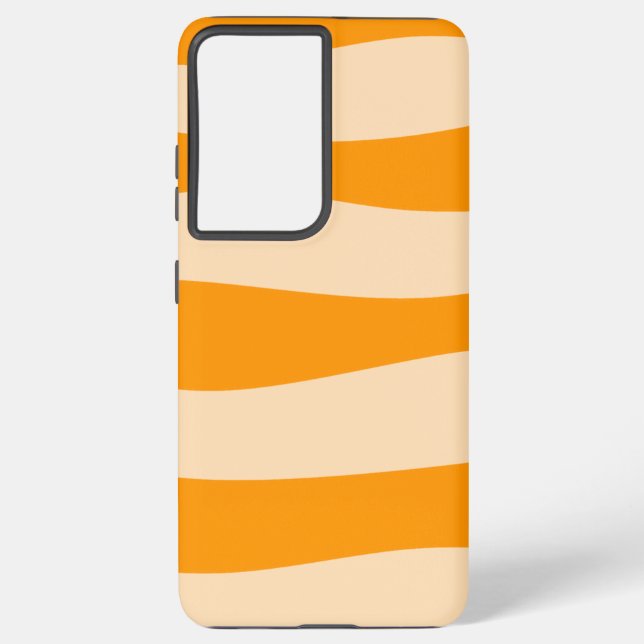 Minimal alternierend orange samsung galaxy hülle (Rückseite)