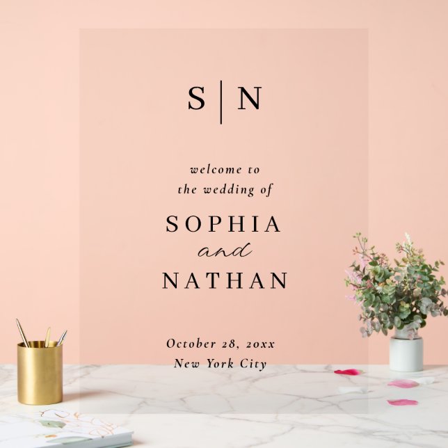 Minimal and Chic | Black and White Wedding Welcome (Mariage)