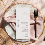Minimal and Chic Calligraphy Dinner Wedding Menükarte<br><div class="desc">Elevate your wedding table with our Minimal and Chic Calligraphy Dinner Wedding Menu. Designed with clean lines and stylish calligraphy, this menu card perfectly balances simplicity and elegance. Ideal for modern, minimalist, or timeless wedding themes, it beautifully showcases your meal selections while enhancing your table décor. Printed on premium-quality cardstock...</div>