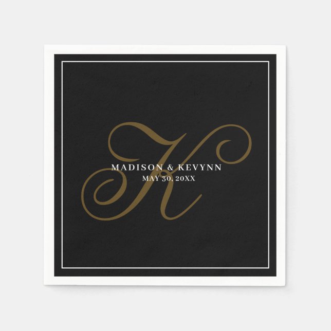 Minimal and Chic  | Wedding Napkins Serviette (Vorderseite)