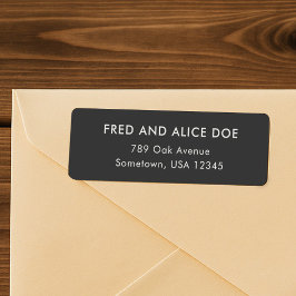 Minimal anspruchsvolle Black Wedding Rücksendeadre