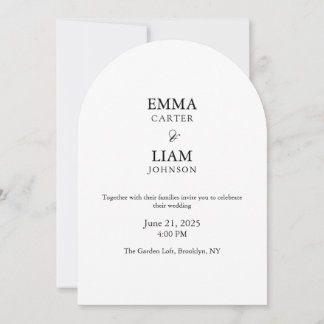 Minimal Arch Wedding Invitation Editable Elegant