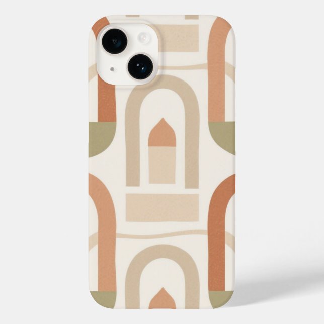 Minimal Arches Earth Tones Phone Case (Rückseite)