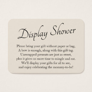 Minimal Baby Display Shower Cream Gift Card