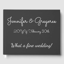 Minimal & Basic Wedding/Ehe Gästebuch