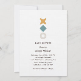 Minimal Bauhaus Baby Shower Invitation Einladung