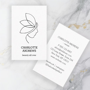 Minimal, Beauté, Logo, Carte de visite d'art en li