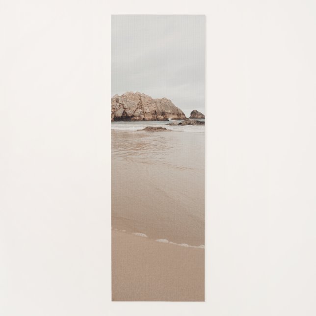 Minimal beige coastal yogamatte (Vorderseite)