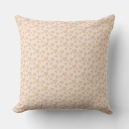 Minimal Beige Heart Throw Kissen - Romantische Äse