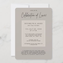 Minimal Beige Wedding Celebration Of Love