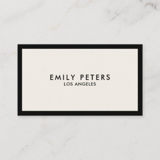 Minimal Beruflich Luxus Black Ivory Chic Visitenkarte