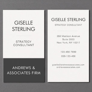 Minimal Berufliche Corporate Moderne Elegant Visitenkarte