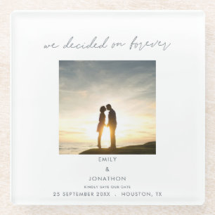 Minimal bestimmt für Forever Foto Script Glasuntersetzer