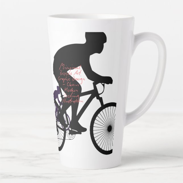 Minimal Bicycle Art Milchtasse (Rechts)