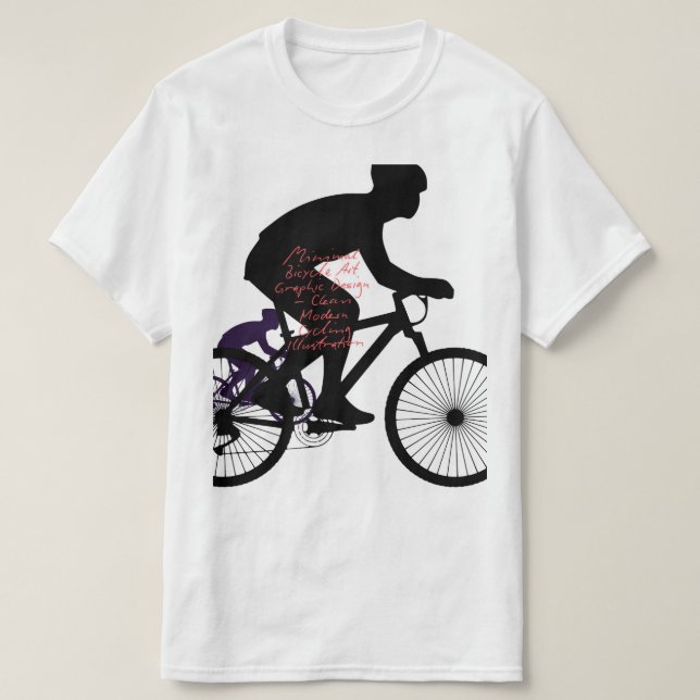 Minimal Bicycle Art –  T-Shirt (Design vorne)