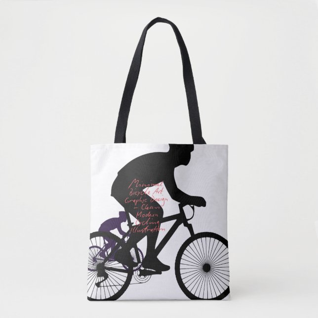 Minimal Bicycle Art – Tasche (Vorderseite)