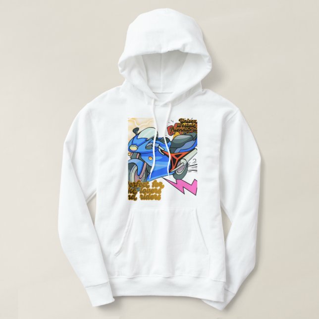 Minimal Bike Art Graphic – Modern Motorcycle Hoodie (Design vorne)