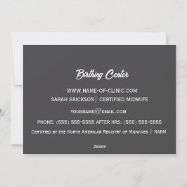 Minimal Birth Doula Newborn Care Design Feiertagskarte