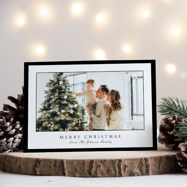 Minimal Black Border Foto Elegante Weihnachten (Von Creator hochgeladen)