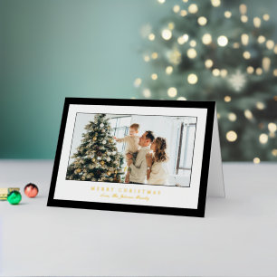 Minimal Black Border Foto Elegante Weihnachten