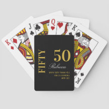 Minimal Black & Gold 50. Geburtstag