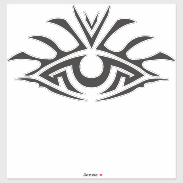 Minimal Black Ink Tattoo Style Artwork Aufkleber (Blatt)