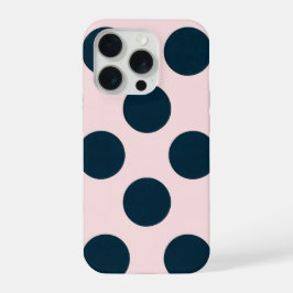 Minimal Black Polka Dot Pattern iPhone 15 Pro Hülle