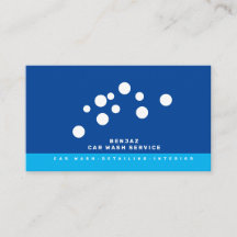 Minimal Blue Bubbles Car Wash Designer