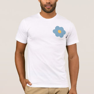 Minimal Blue Daisy Blume - Retro Pastel Ästhetik T-Shirt