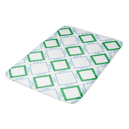Minimal Blue Green Large Diamond Japanischer Text Badematte