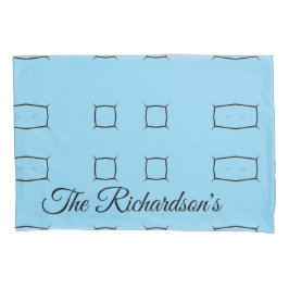 Minimal Blue Personalized Geometric Simple Bedding Kissenbezug