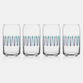 Minimal Blue Retro Inspiriert Dosenglas