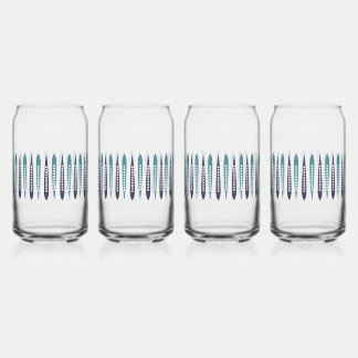 Minimal Blue Retro Inspiriert Dosenglas