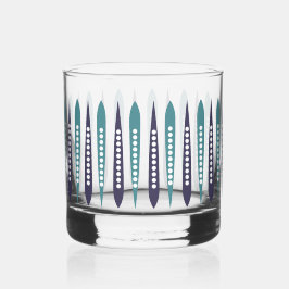Minimal Blue Retro Inspiriert Whiskyglas