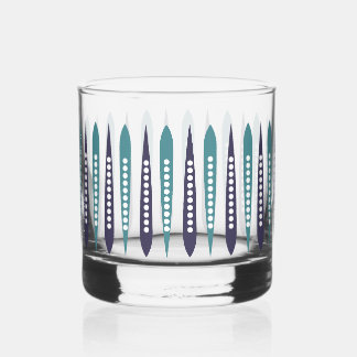 Minimal Blue Retro Inspiriert Whiskyglas