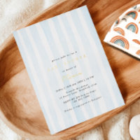 Minimal Blue Watercolor Baby Dusche