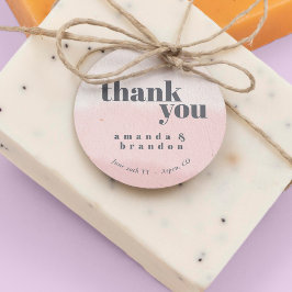 Minimal Blush Bloom Bold Script Hochzeit Vielen Da Geschenkanhänger