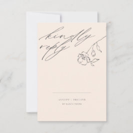 Minimal Blush Delicate Frische Pasta machen RSVP Karte