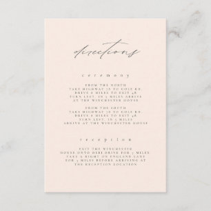 Minimal Blush Frische Kunstgalerie Hochzeiten Begleitkarte