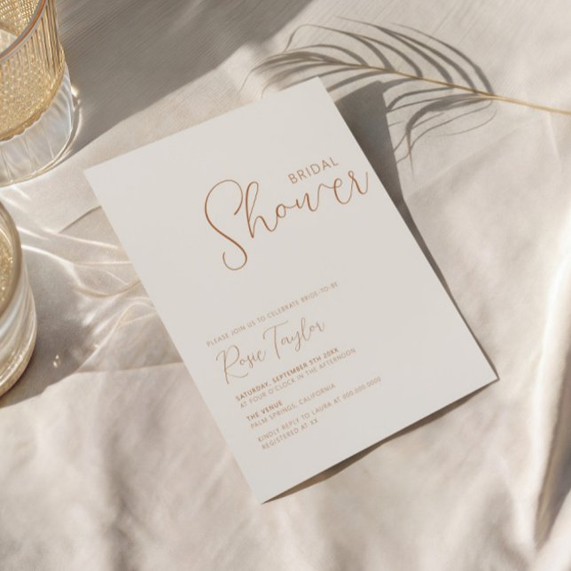 Minimal-Boho-Brautparty Einladung (Von Creator hochgeladen)