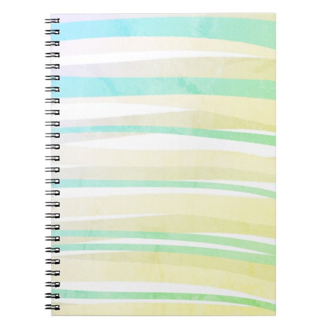 Minimal Boho Chic Abstrakt Ombre Lines Notebook Notizblock (Vorderseite)