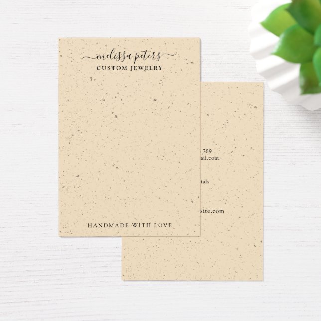 Minimal Boho Chic Earring Juwelier Display Card (Schreibtisch)