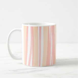 Minimal Boho Chic Soft Pink Abstrakte Linien Kaffeetasse