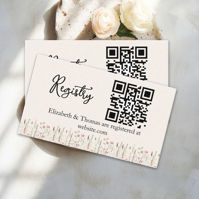 "Minimal Boho Floral Bridal Registry  Begleitkarte (Von Creator hochgeladen)