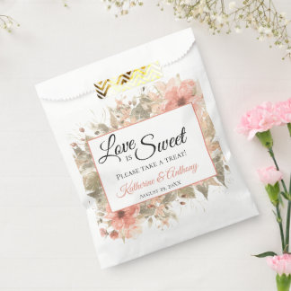 Minimal Boho Floral Wedding Gastgeschenk Hochzeit  Geschenktütchen