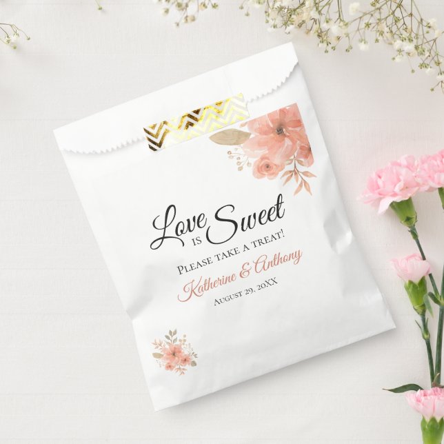 Minimal Boho Floral Wedding Gastgeschenk Hochzeit  Geschenktütchen (Versiegelt)