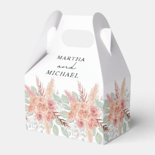 Minimal Boho Floral Wedding Geschenkschachtel