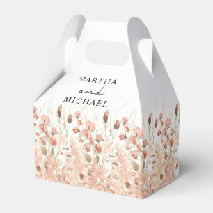 Minimal Boho Floral Wedding Geschenkschachtel