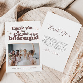 Minimal Boho Neutral Brautparty Danke Karte