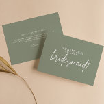 Minimal Boho Sage Green Bridesmaid Vorschlag Card<br><div class="desc">Minimal Boho Sage Green Bridesmaid Vorschlag Card. Das Wort "Brautjungfrau" ist nicht editierbar. Karo der Auflistung für mehr passende Elemente.</div>